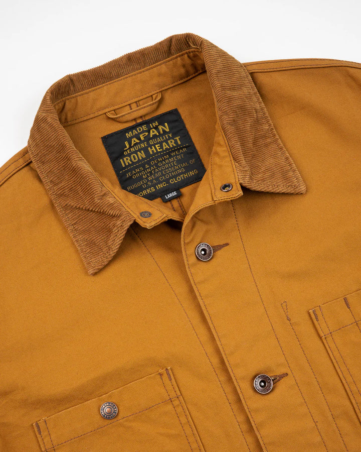 Iron Heart 10oz Kurashikizome Organic Cotton Duck Chore Jacket - Brown