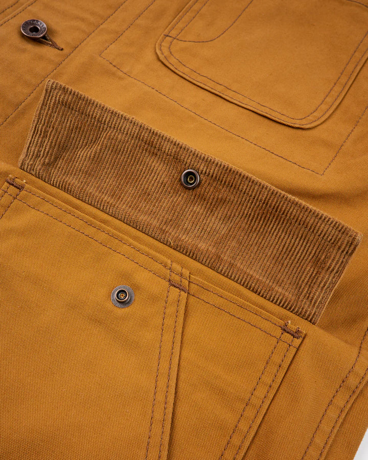 Iron Heart 10oz Kurashikizome Organic Cotton Duck Chore Jacket - Brown