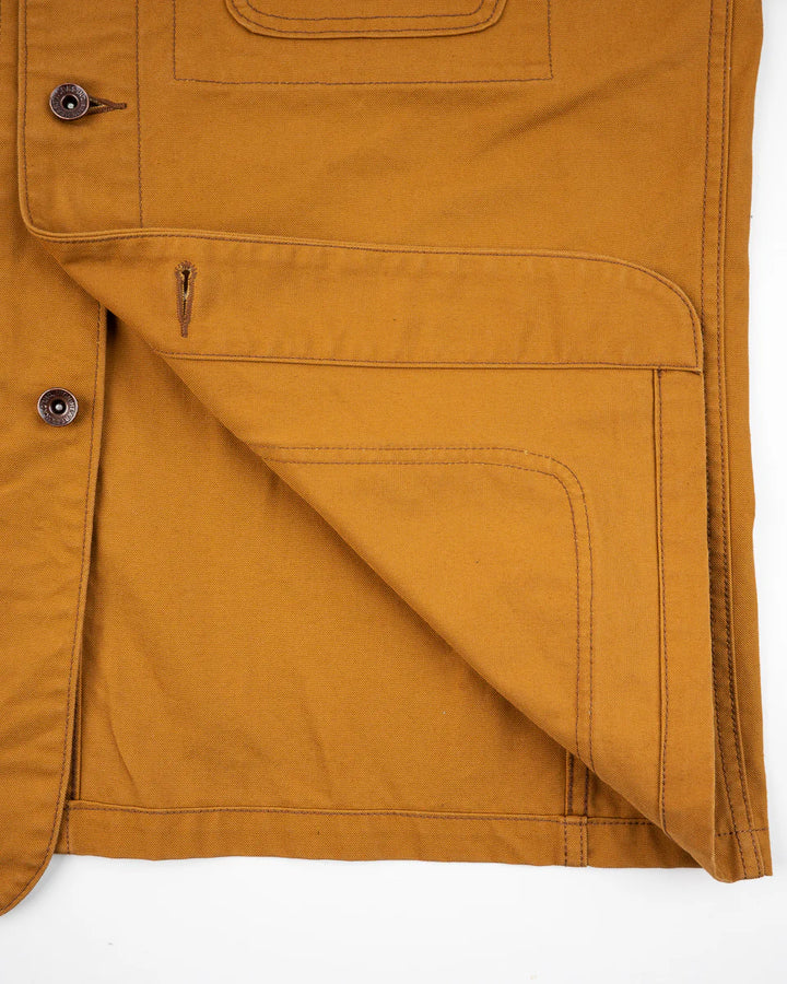 Iron Heart 10oz Kurashikizome Organic Cotton Duck Chore Jacket - Brown