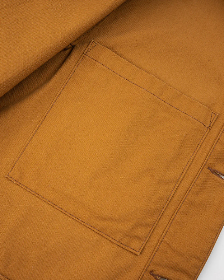 Iron Heart 10oz Kurashikizome Organic Cotton Duck Chore Jacket - Brown
