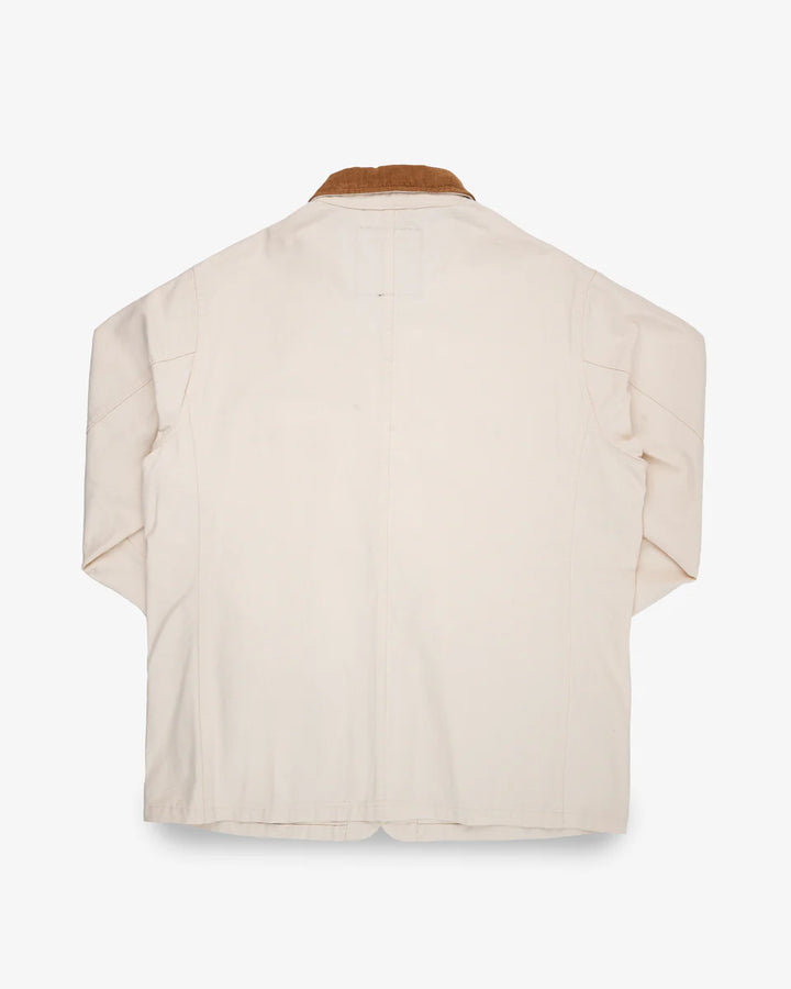 Iron Heart 10oz Kurashikizome Organic Cotton Duck Chore Jacket - Ivory