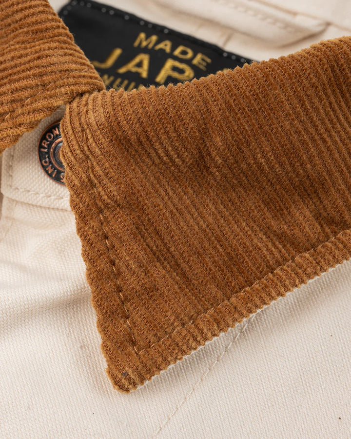 Iron Heart 10oz Kurashikizome Organic Cotton Duck Chore Jacket - Ivory