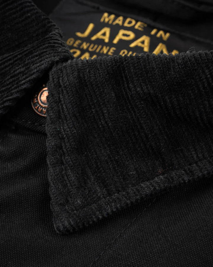 Iron Heart 10oz Kurashikizome Organic Cotton Duck Chore Jacket - Black