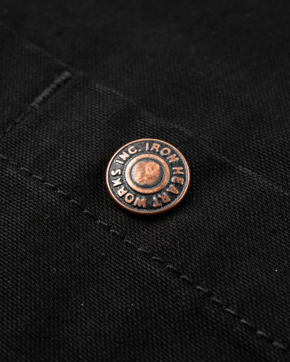 Iron Heart 10oz Kurashikizome Organic Cotton Duck Chore Jacket - Black