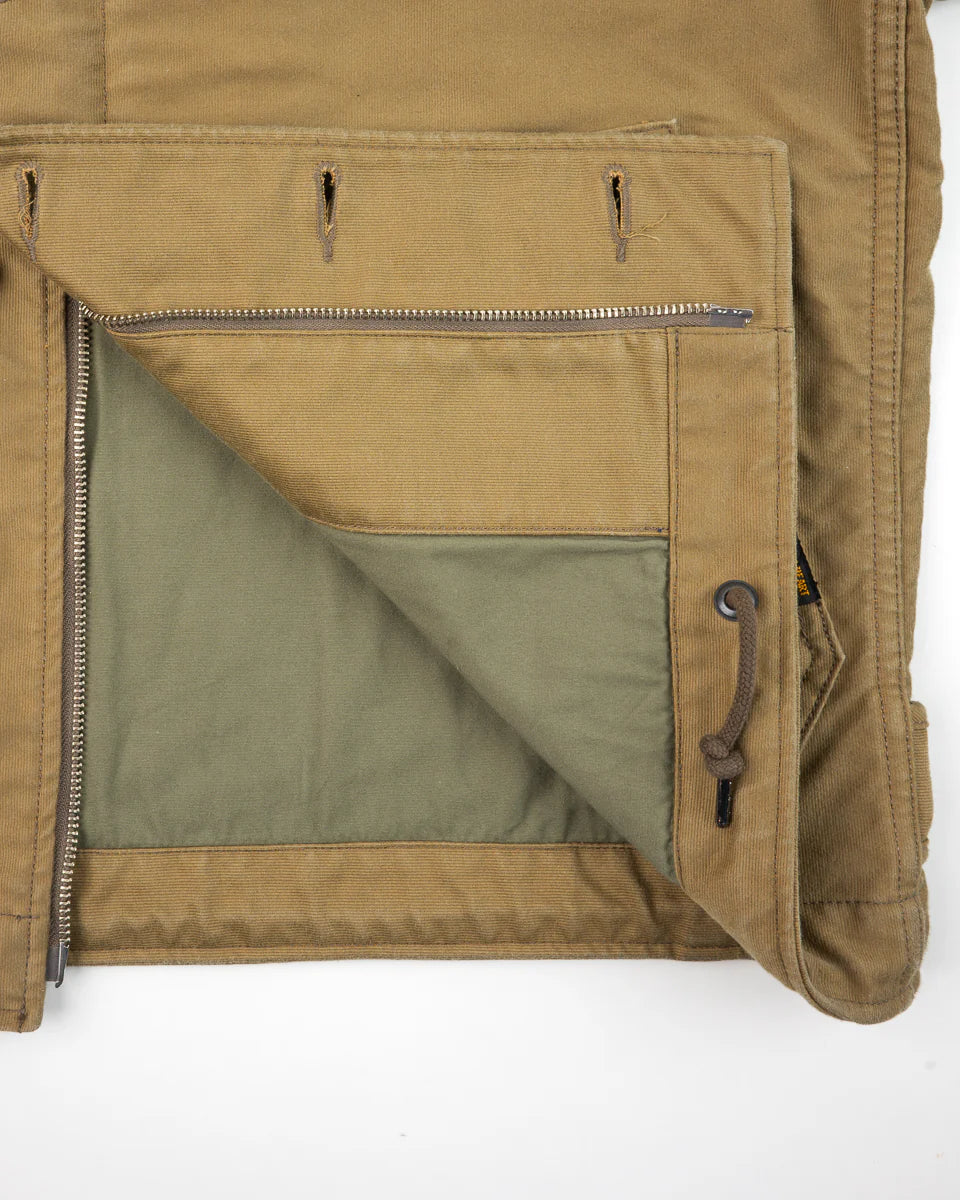 Iron Heart 12oz Whipcord Lightweight N1 Deck Jacket - Khaki