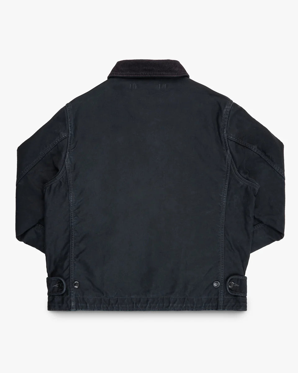 Iron Heart 12oz Whipcord Lightweight N1 Deck Jacket - Black