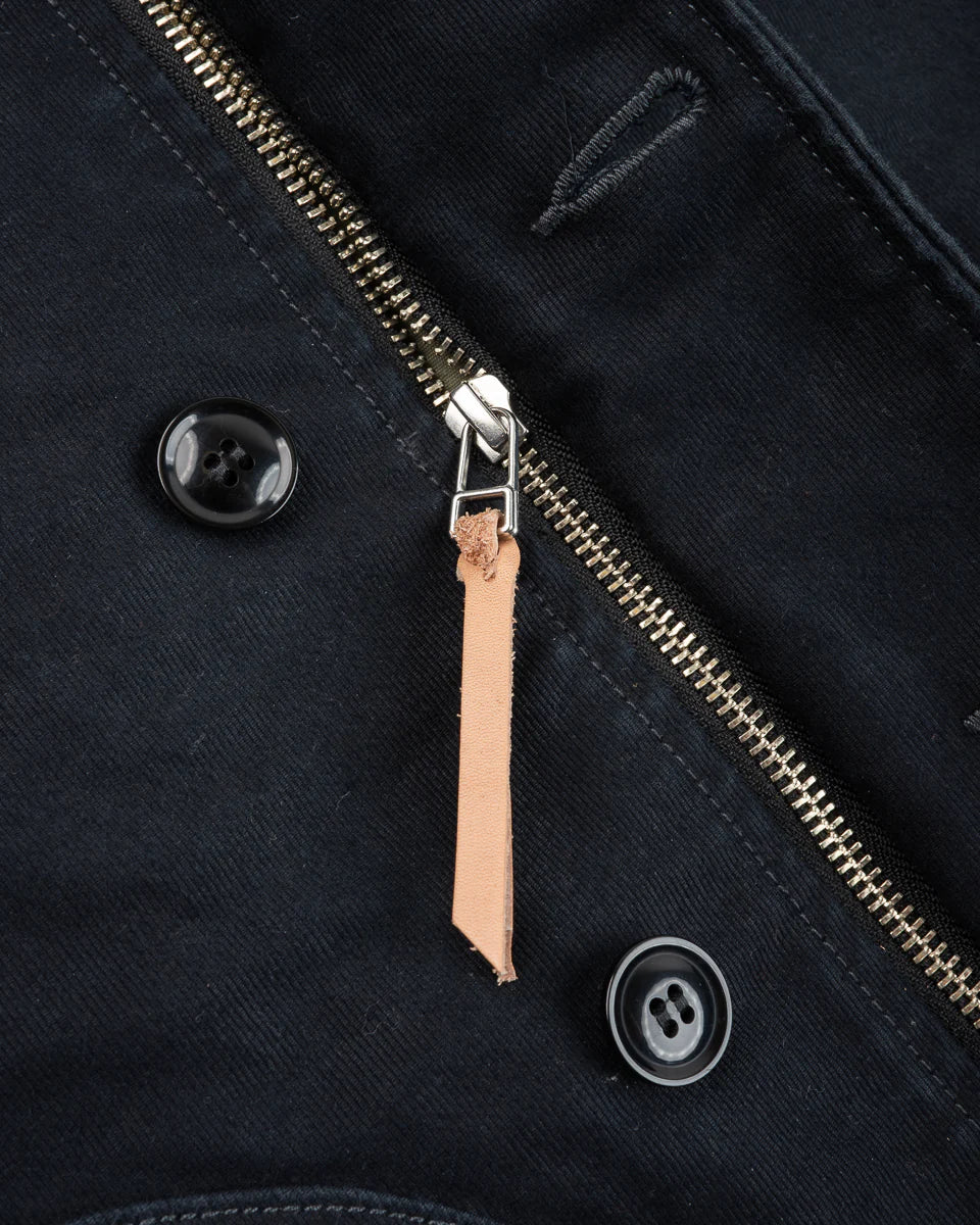 Iron Heart 12oz Whipcord Lightweight N1 Deck Jacket - Black