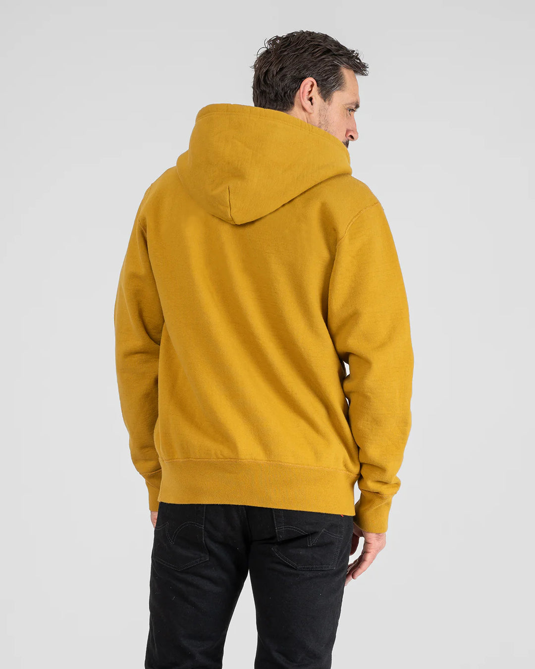 Iron Heart 14oz Ultra Heavyweight Loopwheel Cotton Zippered Hoodie - Mustard