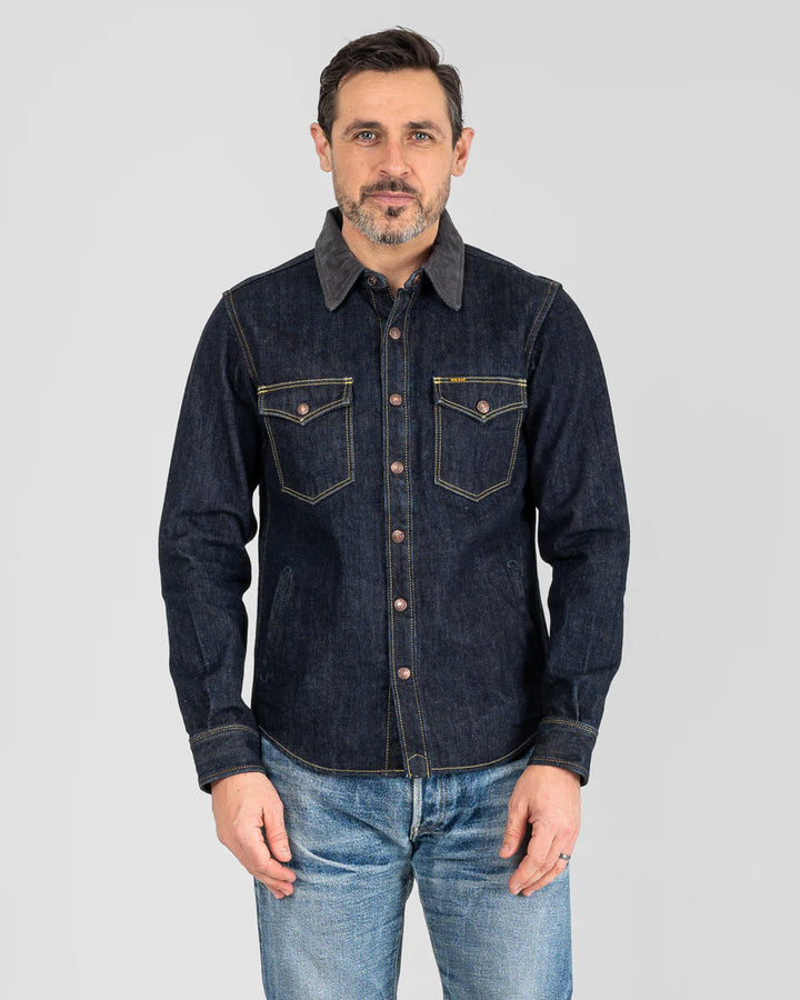 Iron Heart 16oz Selvedge Denim CPO Shirt - Indigo