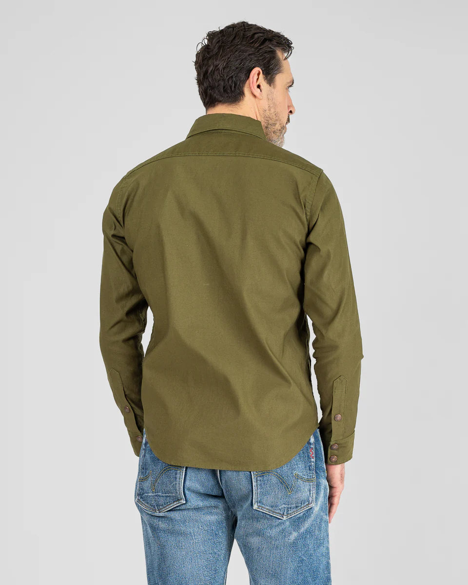 Iron Heart 8oz Military Whipcord CPO Shirt - Olive