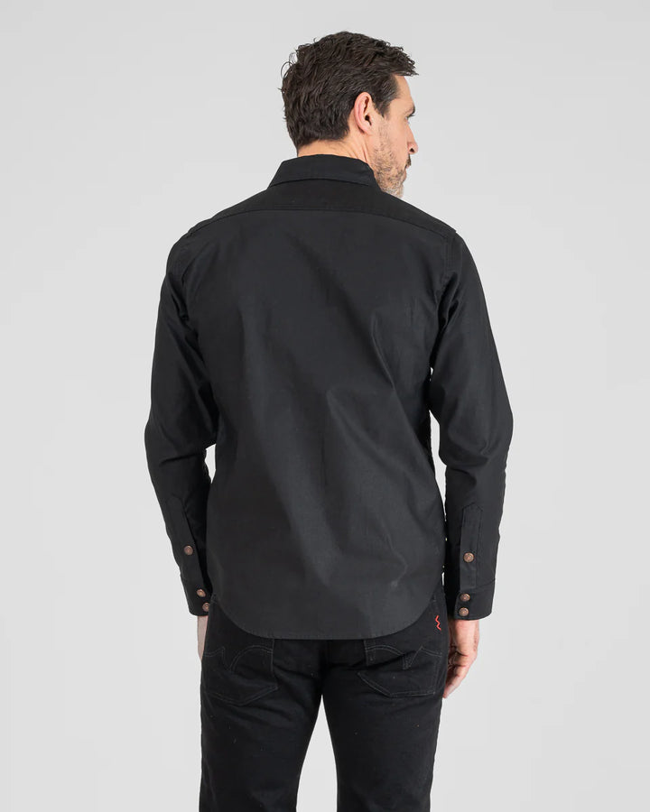 Iron Heart 8oz Military Whipcord CPO Shirt - Black