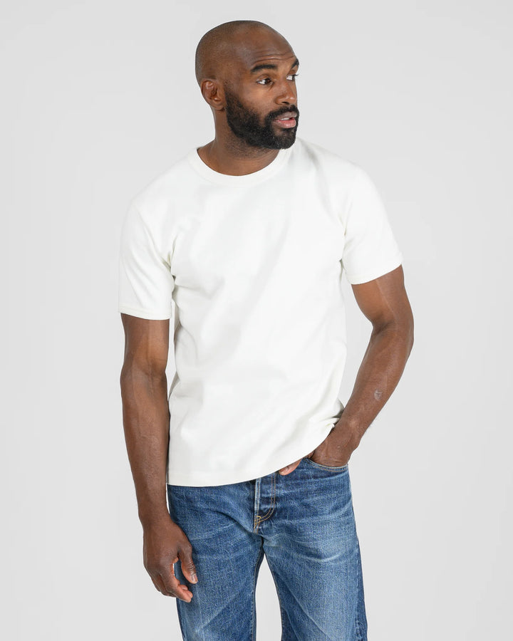 Iron Heart 11oz Cotton Knit Crew Neck T-Shirt - White