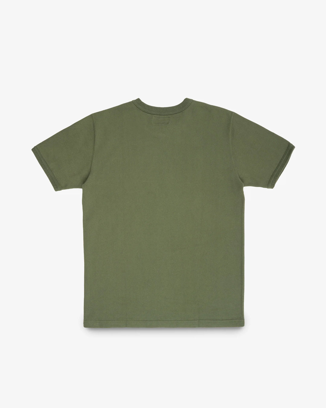 Iron Heart 11oz Cotton Knit Crew Neck T-Shirt - Olive Green