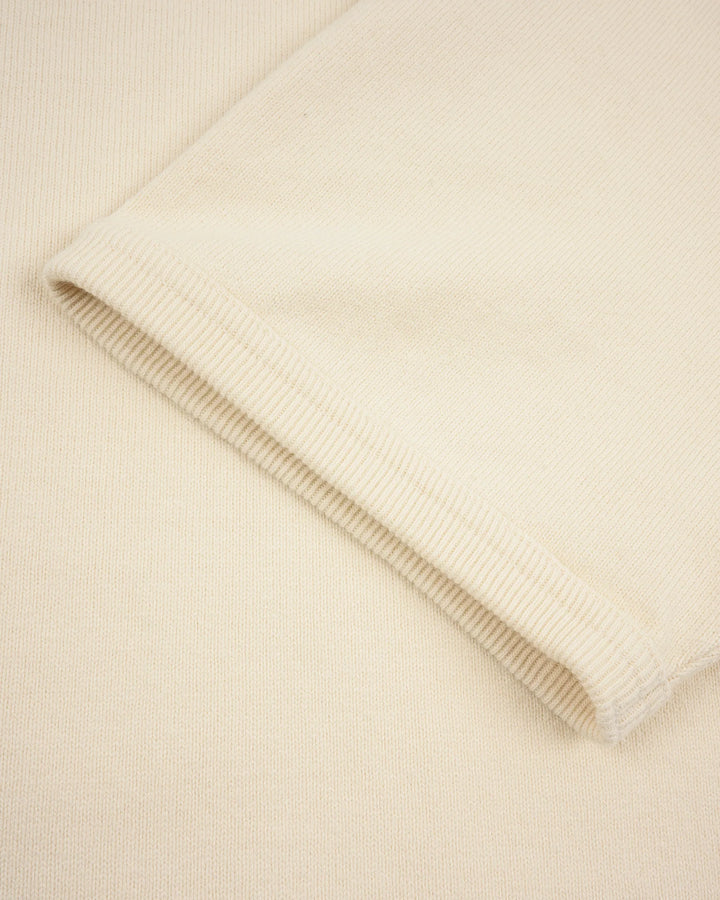 Iron Heart 11oz Cotton Knit Crew Neck T-Shirt - Cream