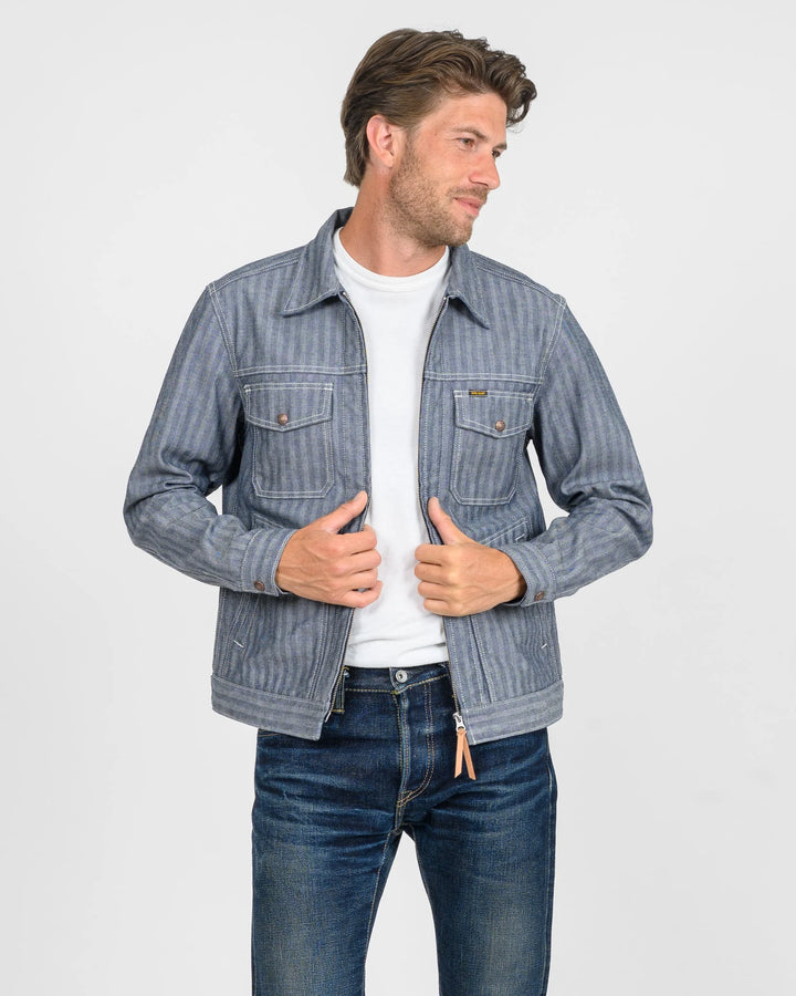 Iron Heart 10.5oz Herringbone Work Jacket - Indigo