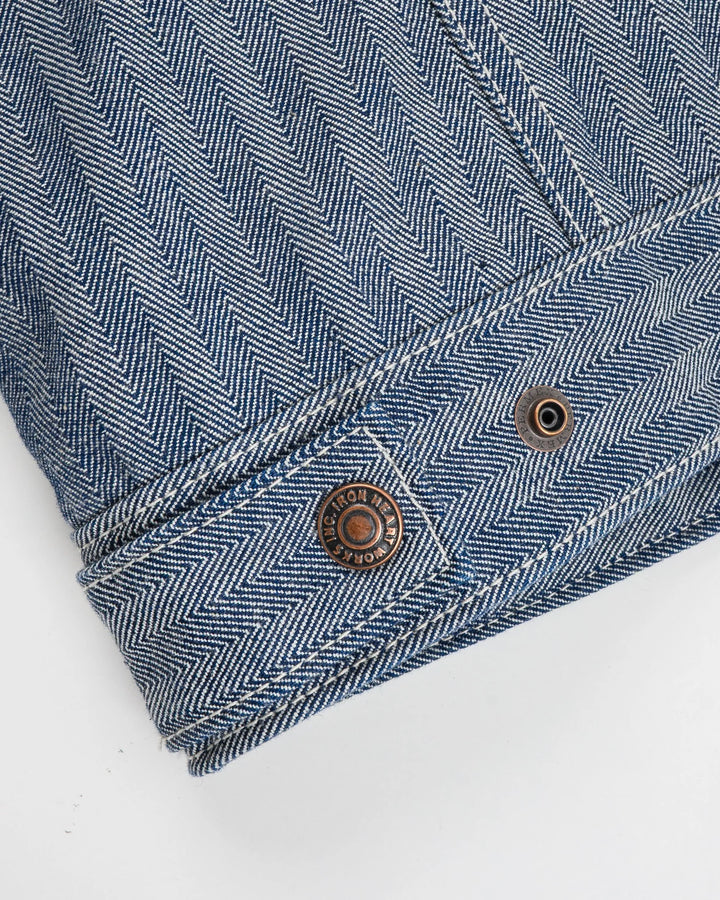 Iron Heart 10.5oz Herringbone Work Jacket - Indigo