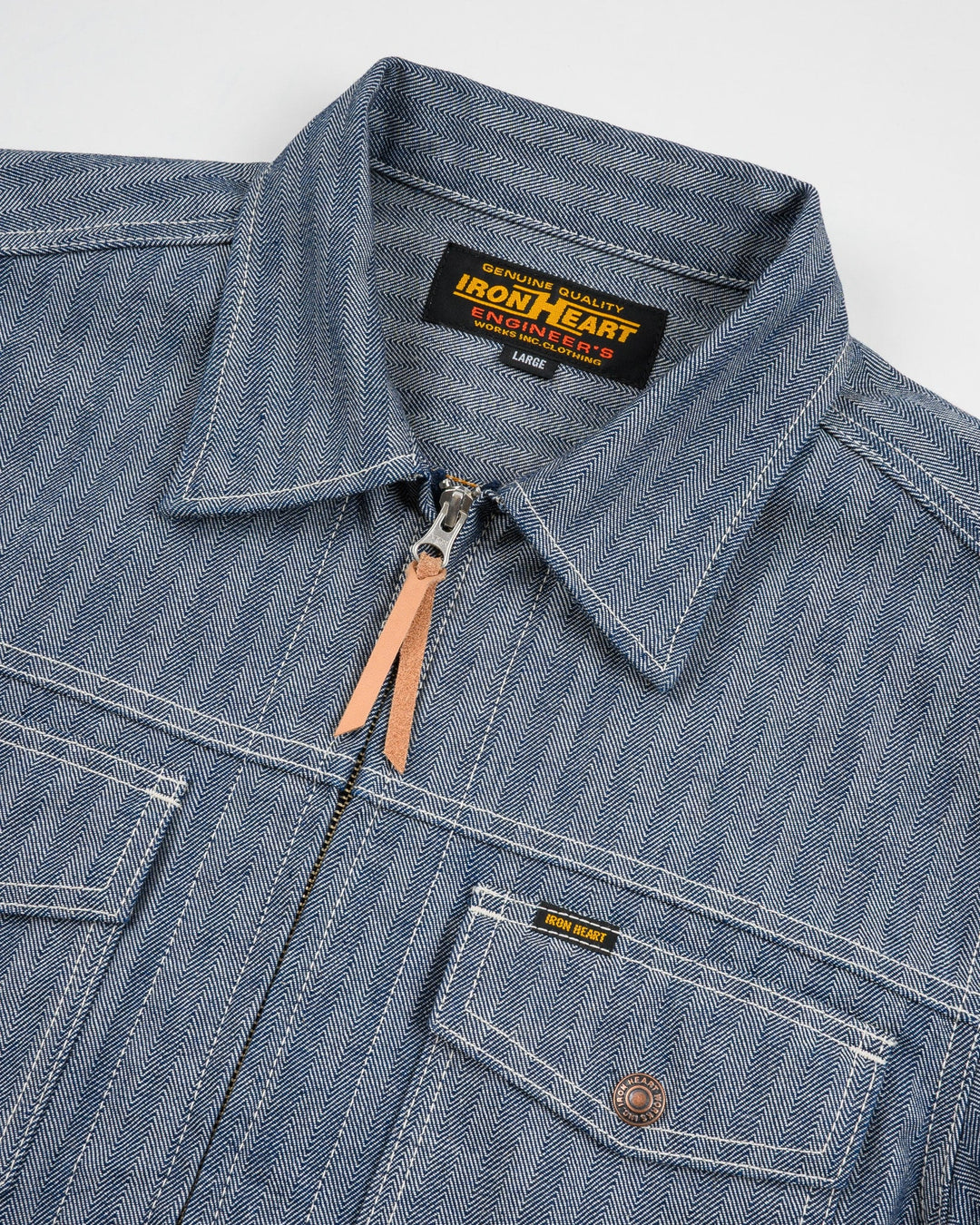 Iron Heart 10.5oz Herringbone Work Jacket - Indigo