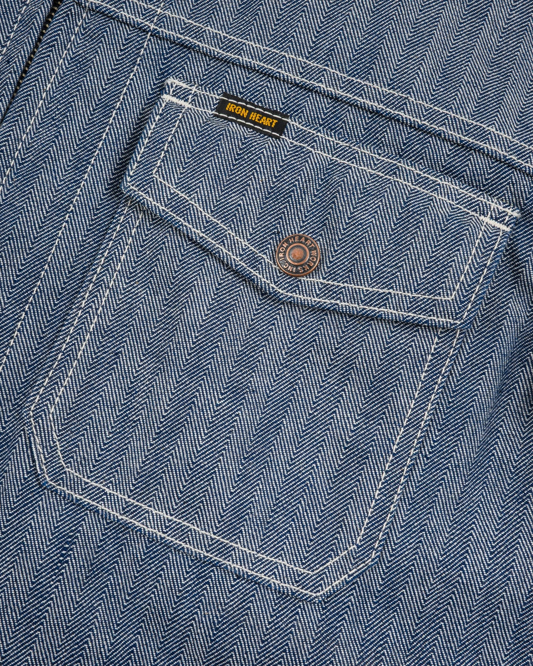Iron Heart 10.5oz Herringbone Work Jacket - Indigo