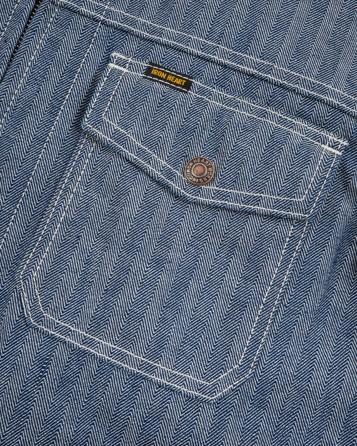Iron Heart 10.5oz Herringbone Work Jacket - Indigo