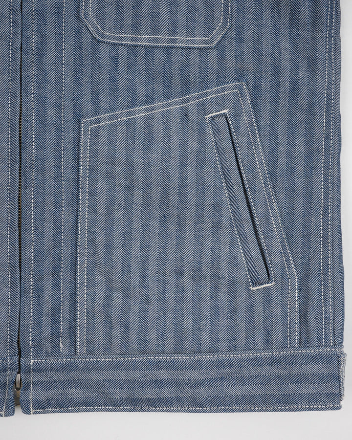 Iron Heart 10.5oz Herringbone Work Jacket - Indigo