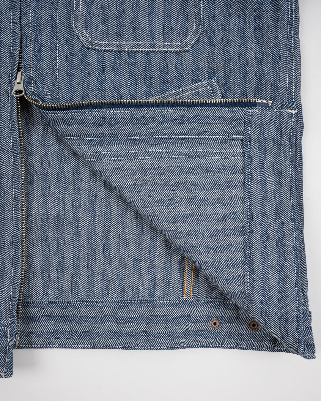 Iron Heart 10.5oz Herringbone Work Jacket - Indigo