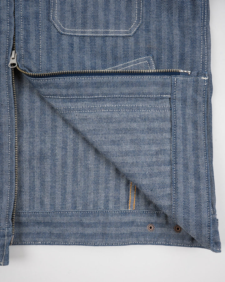 Iron Heart 10.5oz Herringbone Work Jacket - Indigo
