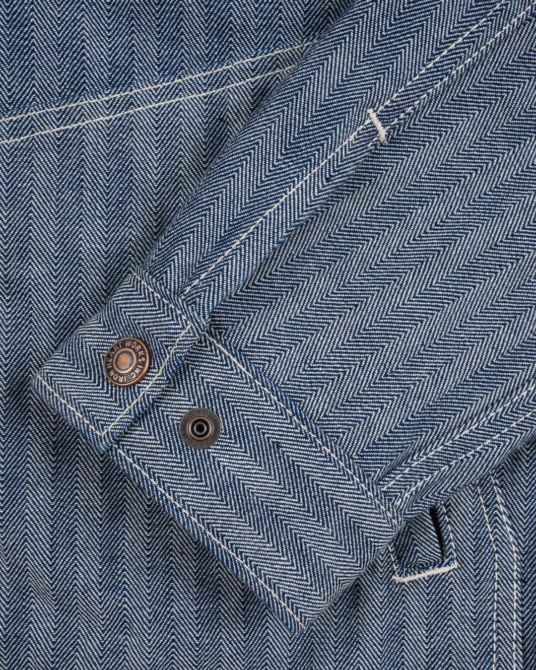 Iron Heart 10.5oz Herringbone Work Jacket - Indigo