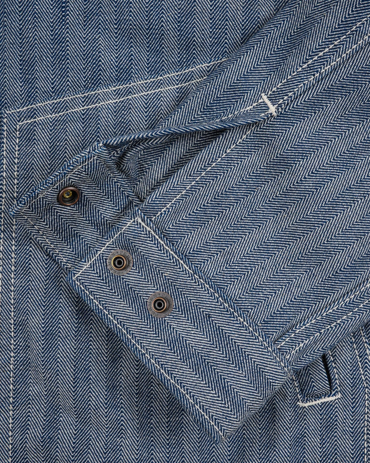 Iron Heart 10.5oz Herringbone Work Jacket - Indigo