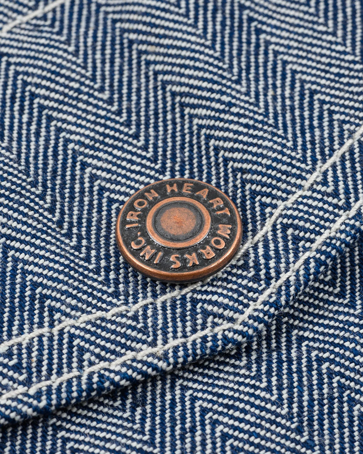 Iron Heart 10.5oz Herringbone Work Jacket - Indigo