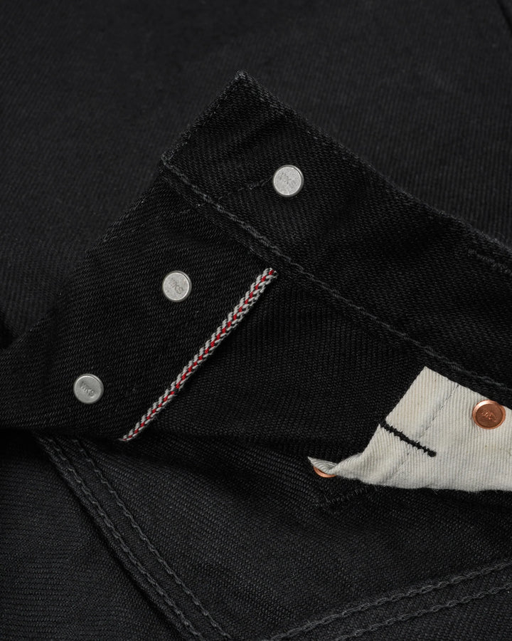 Iron Heart 666 21oz Slim Straight Selvedge Denim - Superblack (Fades To Grey)
