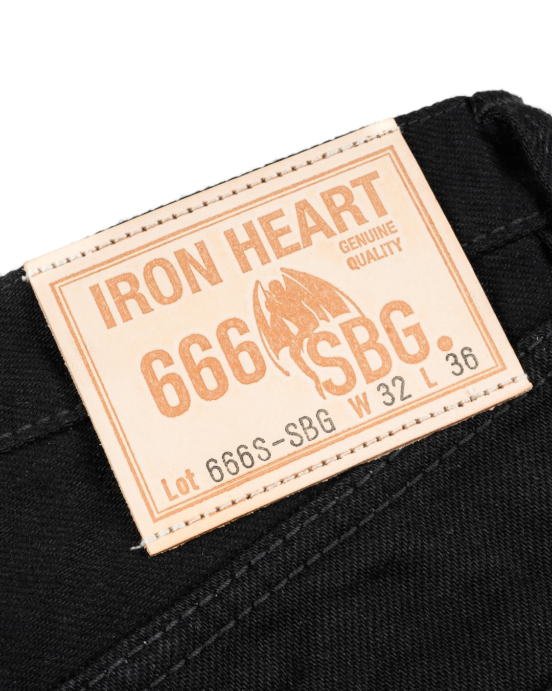 Iron Heart 666 21oz Slim Straight Selvedge Denim - Superblack (Fades To Grey)