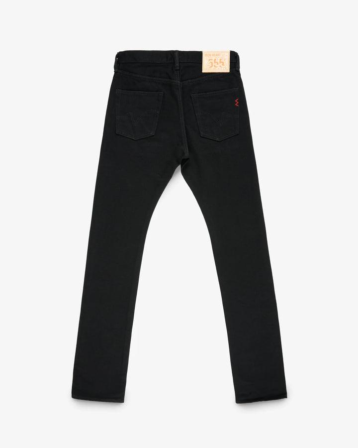 Iron Heart 555 21oz Slim Cut Selvedge Denim - Superblack (Fades To Grey)