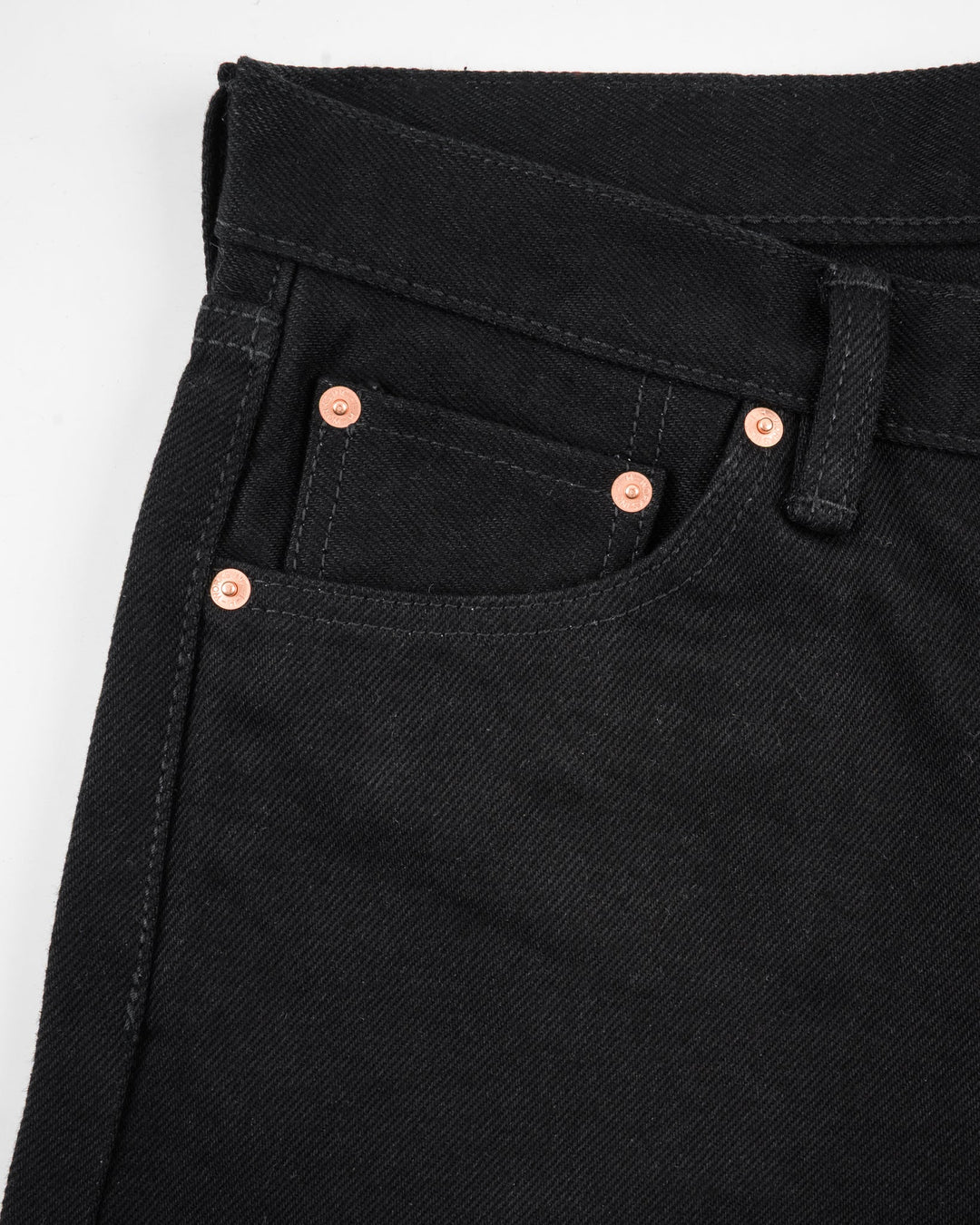 Iron Heart 555 21oz Slim Cut Selvedge Denim - Superblack (Fades To Grey)