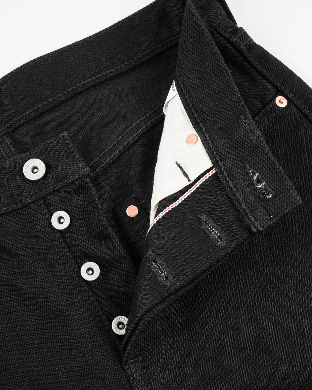 Iron Heart 555 21oz Slim Cut Selvedge Denim - Superblack (Fades To Grey)