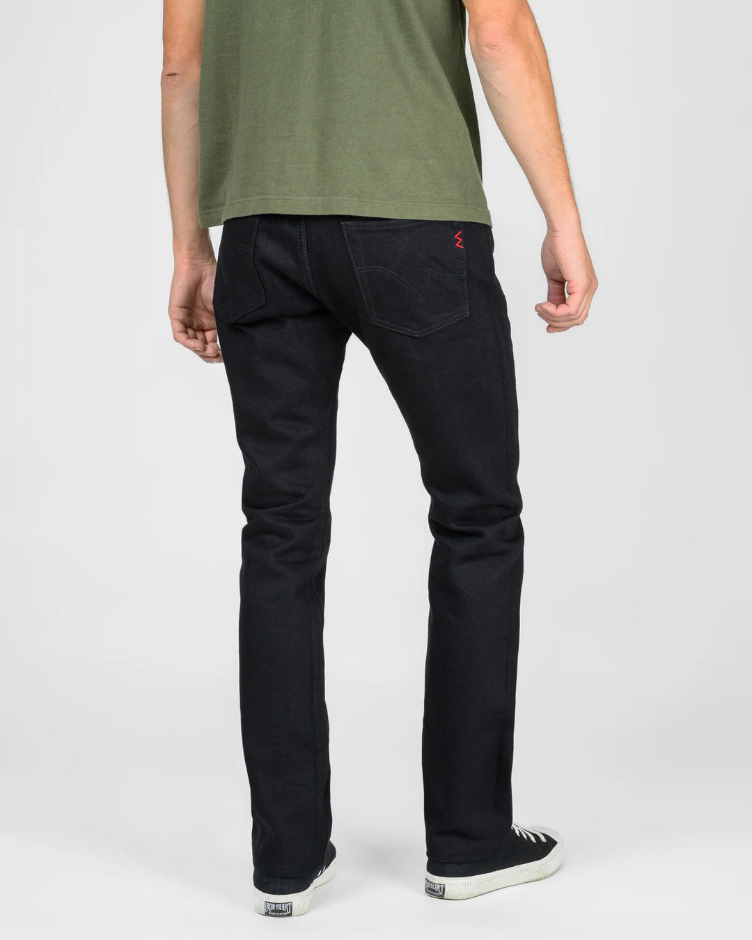 Iron Heart 555 21oz Slim Cut Selvedge Denim - Superblack (Fades To Grey)