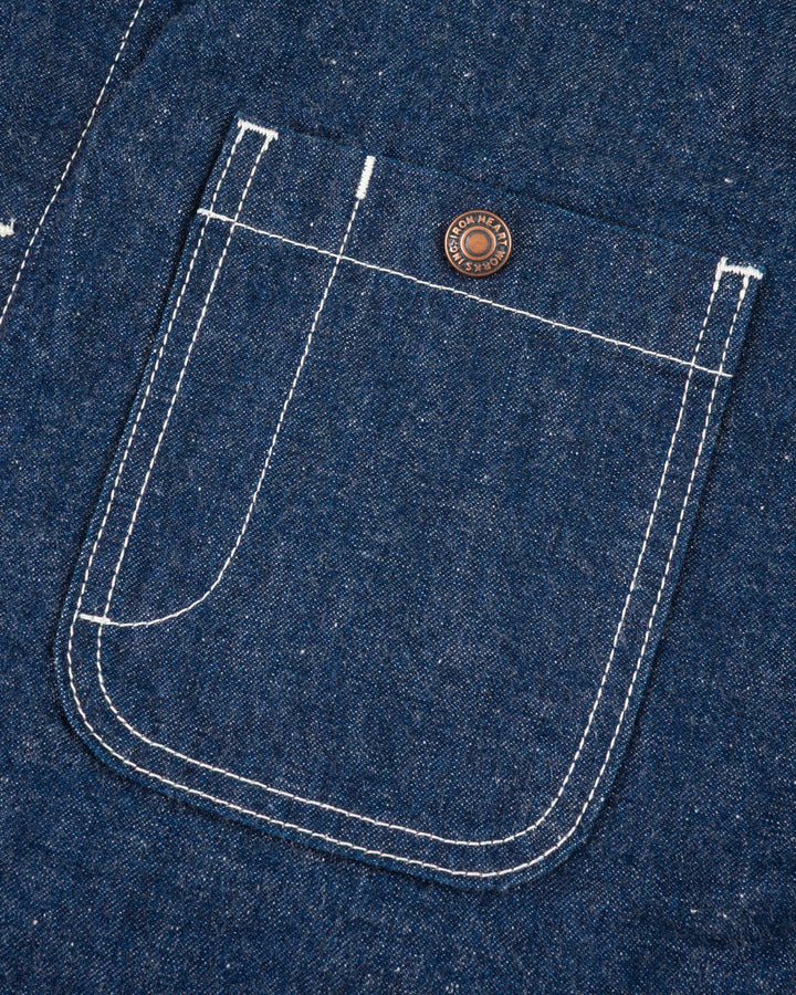 Iron Heart - 10oz Selvedge Denim Blanket Lined Chore Jacket - Indigo