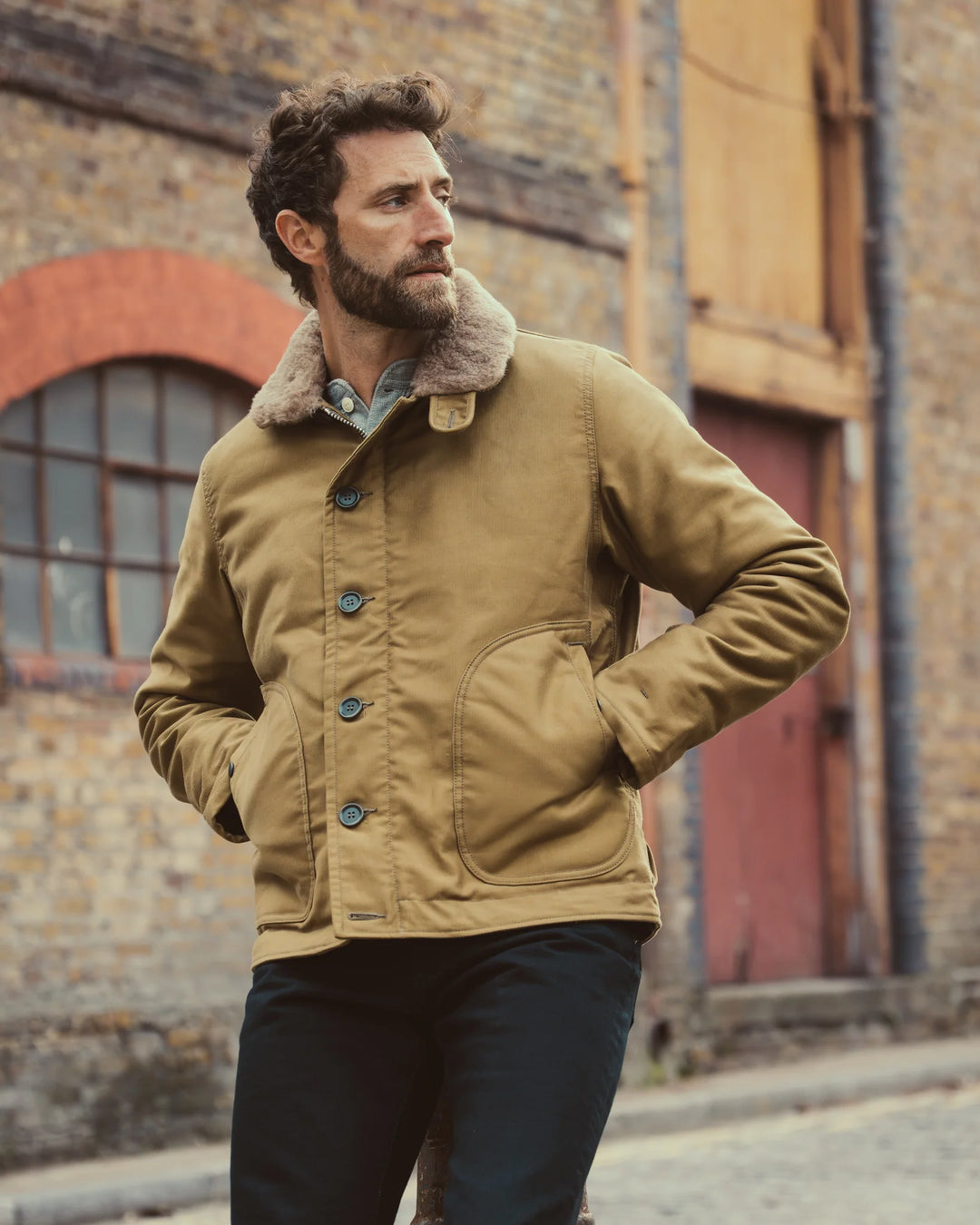 Iron Heart Whipcord N1 Deck Jacket - Khaki