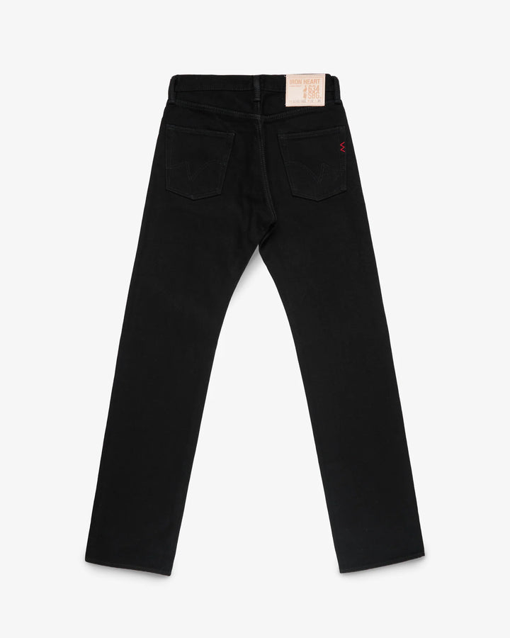 Iron Heart 634S 21oz Selvedge Denim Straight Cut Jeans - Superblack (Fades To Grey)