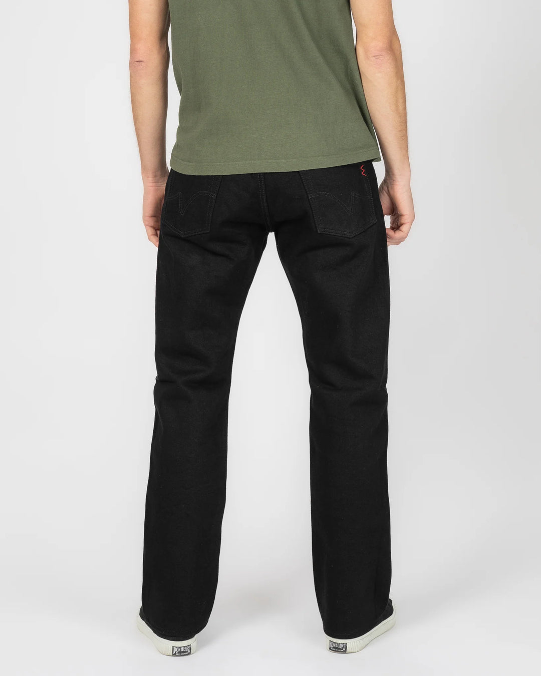 Iron Heart 634S 21oz Selvedge Denim Straight Cut Jeans - Superblack (Fades To Grey)