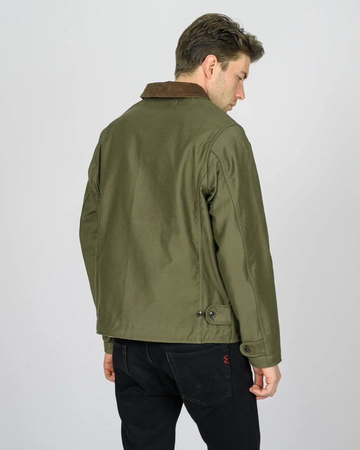 Iron Heart 12oz Whipcord Lightweight N1 Deck Jacket - Olive Drab Green