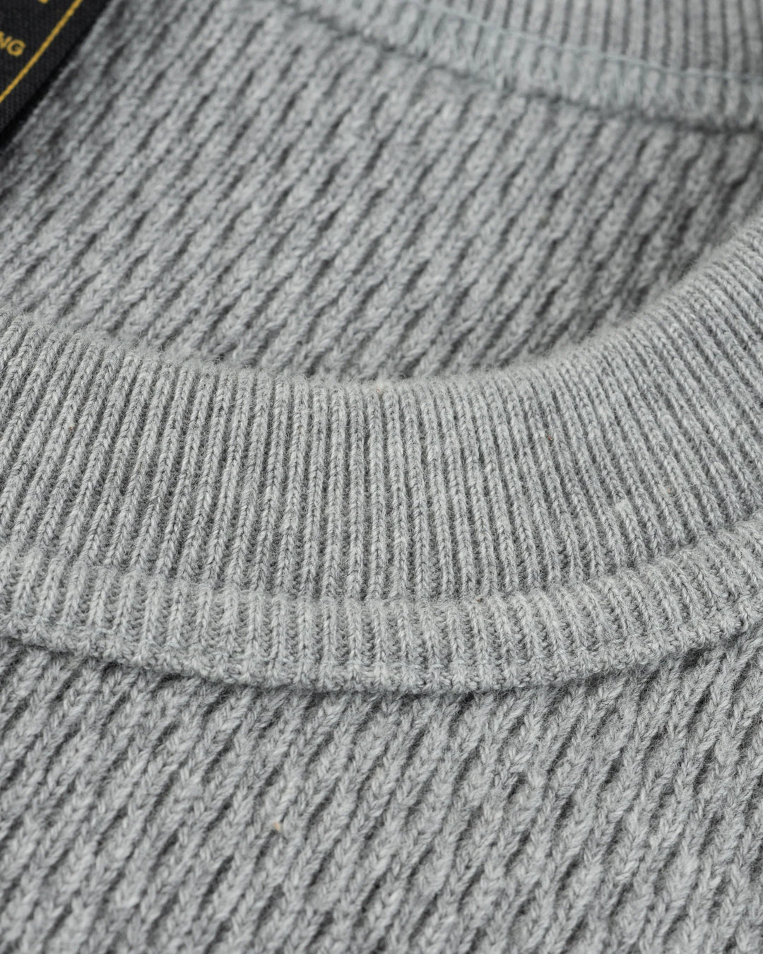 Iron Heart Heavyweight Thermal Crew Neck Sweater - Grey