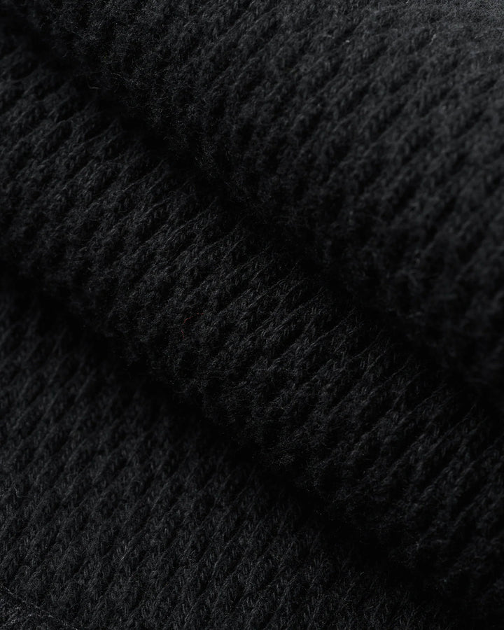 Iron Heart Heavyweight Thermal Crew Neck Sweater - Black