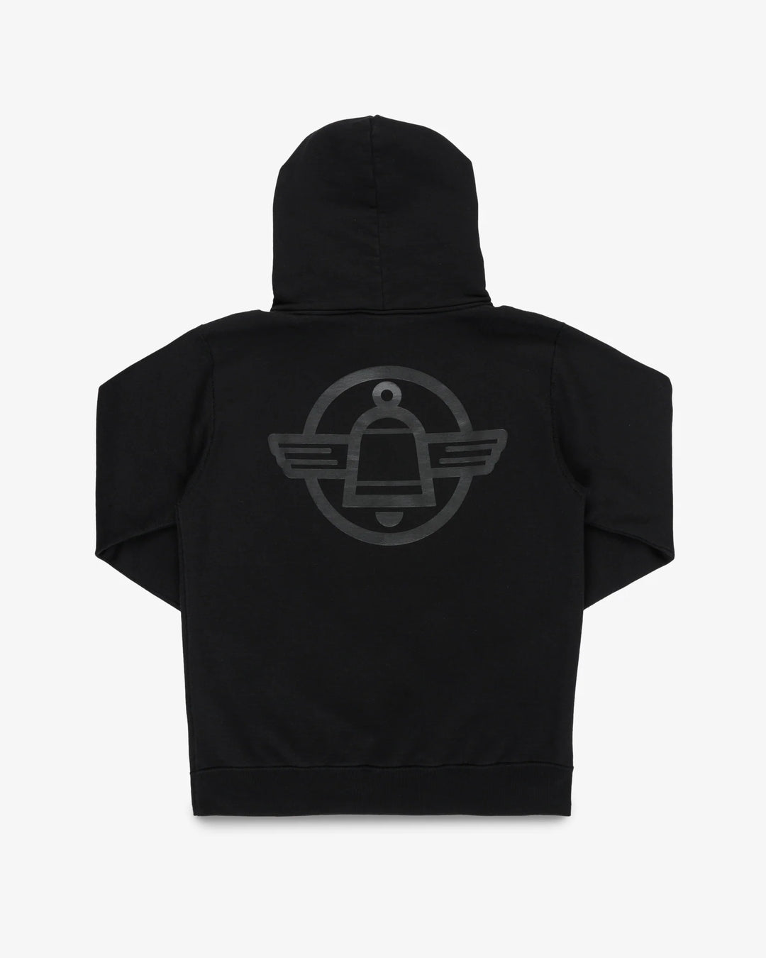 Iron Heart Printed 14oz Ultra Heavyweight Loopwheel Cotton Hoodie - Black