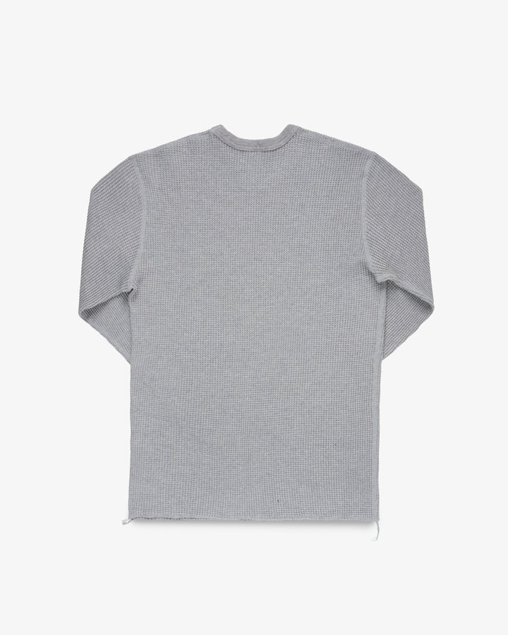 Iron Heart - Waffle Knit L/S Crewneck Thermal - Grey