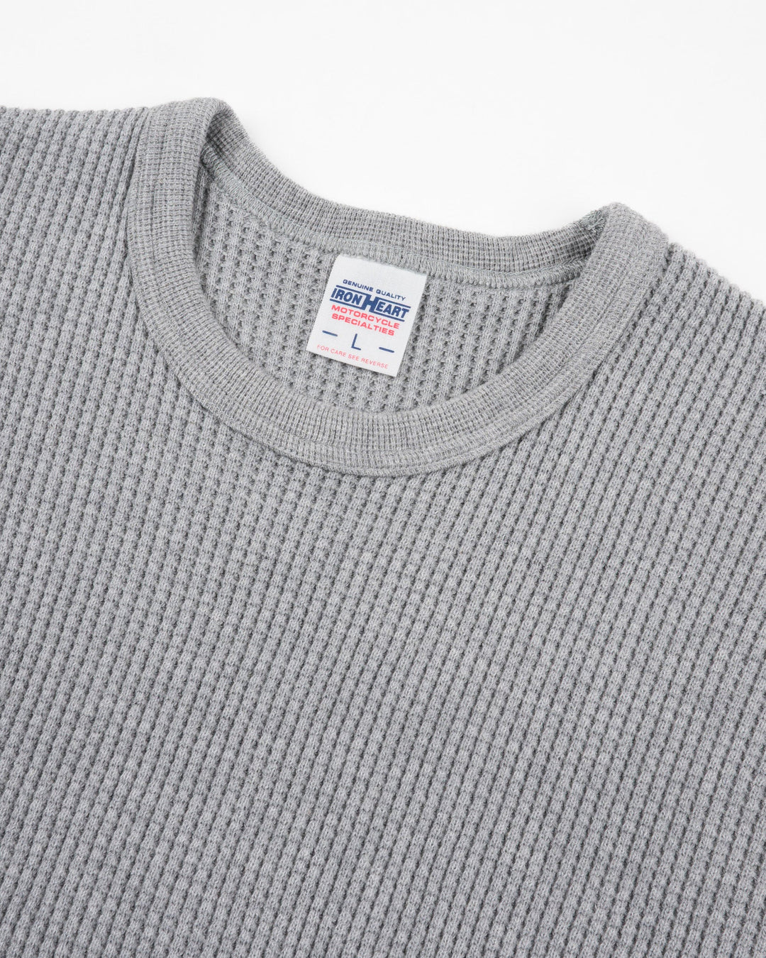 Iron Heart - Waffle Knit L/S Crewneck Thermal - Grey
