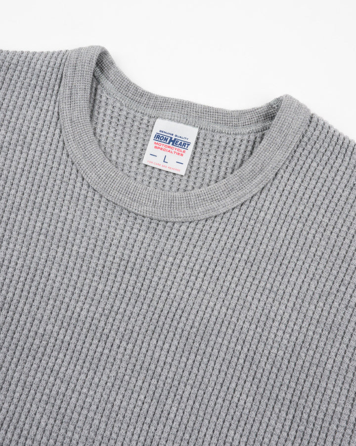 Iron Heart - Waffle Knit L/S Crewneck Thermal - Grey