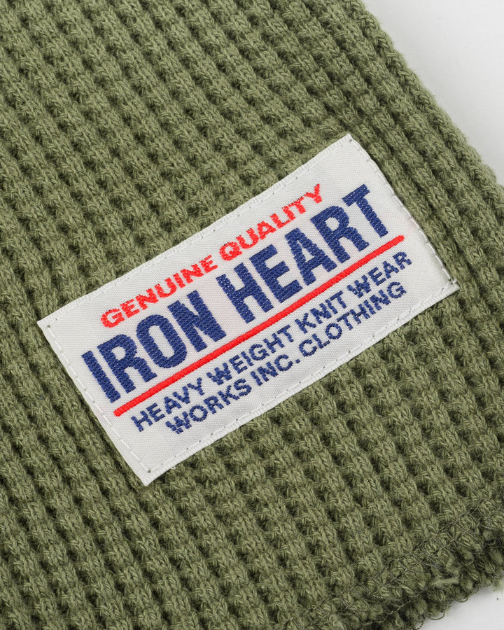 Iron Heart - Waffle Knit L/S Crewneck Thermal - Olive