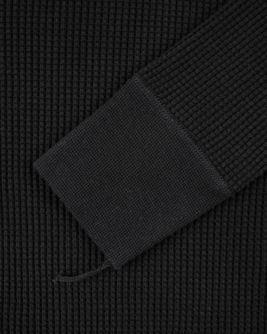 Iron Heart - Waffle Knit L/S Crewneck Thermal - Black