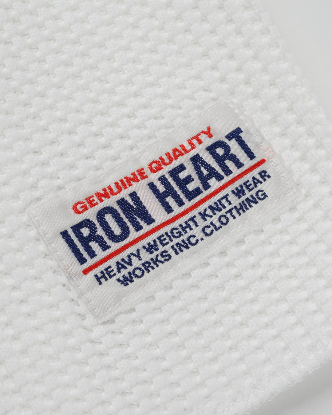 Iron Heart - Waffle Knit L/S Crewneck Thermal - White