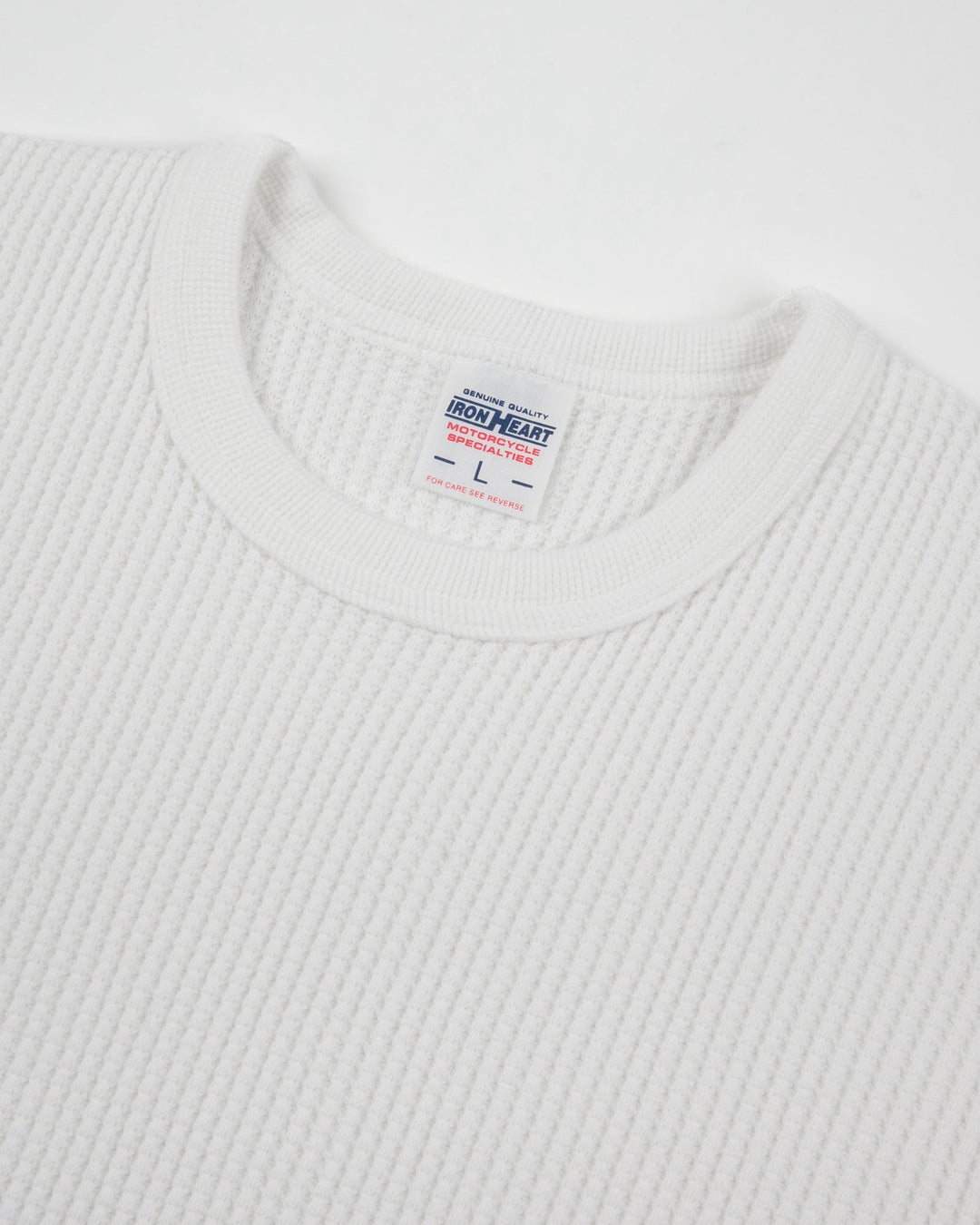 Iron Heart - Waffle Knit L/S Crewneck Thermal - White